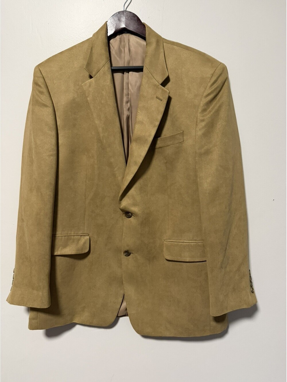 Lauren Ralph Lauren Blazer Mens 42R Brown Tan Faux Suede Sport Coat Jacket NWOT - Picture 1 of 8